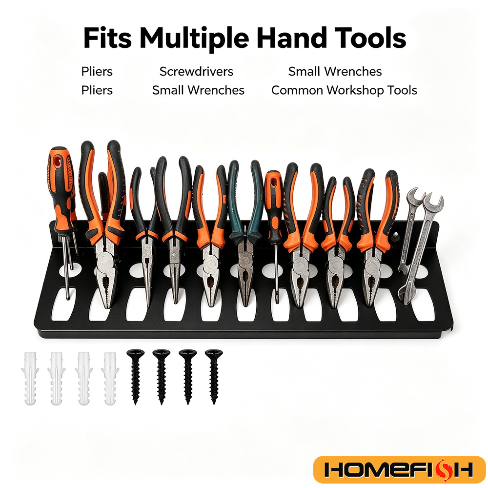 حامل أدوات مثبت على الحائط، رف - مراجعة Hand Tools In Workshop وسعره